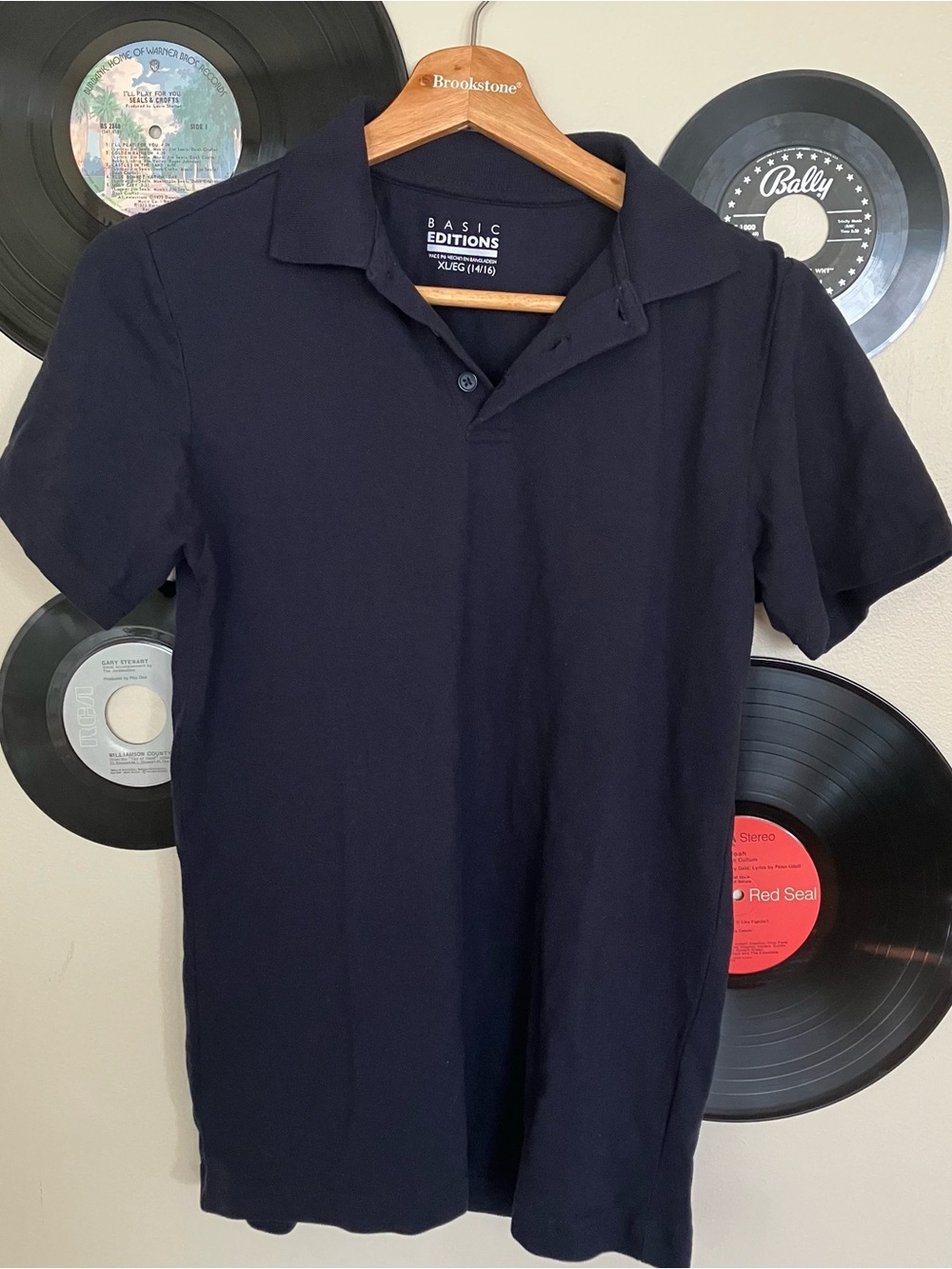 Basic Editions Boys Dark Navy Polo School Uniform
